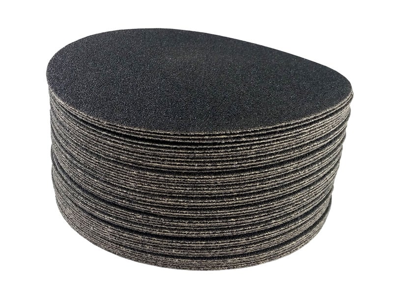 Starcke Premium 7 Inch Sanding Discs, 25 Pack Hook and Loop Sandpaper, 36 Grit Grinder Sanding Disc, No Hole Black Silicon Carbide Sandpaper Discs for Stone, Metal, Wood, Floor, Paint and Plastics - Image 3